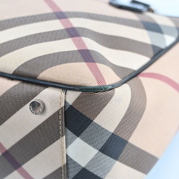 Auth Burberry Nova Check Hand Bag Pvc #136426B17B - Picture 14 of 15